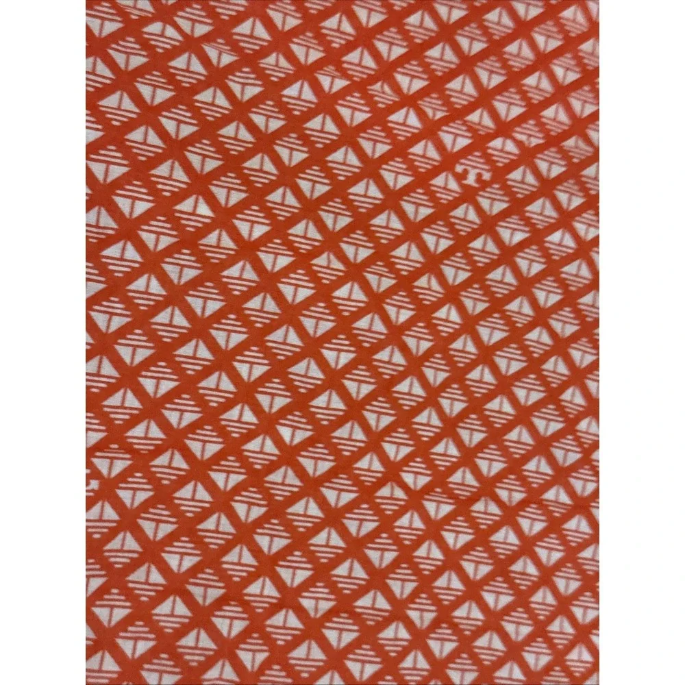 Tory Burch  Embroidered Size 8 Long tunic 11131171 blouse Orange Top